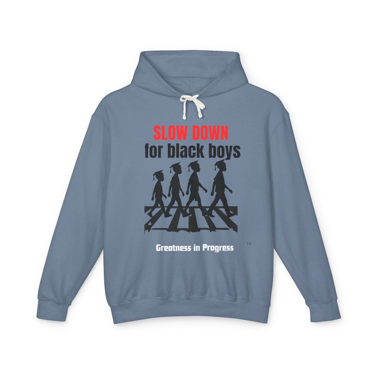 Unisex Lightweight Hooded Sweatshirt - "Slow Down for Black Boys" Hoodie, Awareness Apparel, Gift for Activists, Statement Sweatshirt, [...]