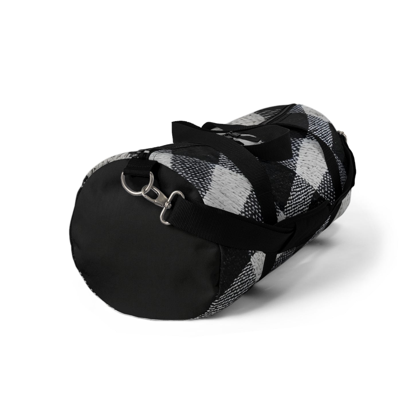 Broken Crayons Collection Checkered Duffel Bag – Bold Black & White Streetwear Gear for Movement Makers