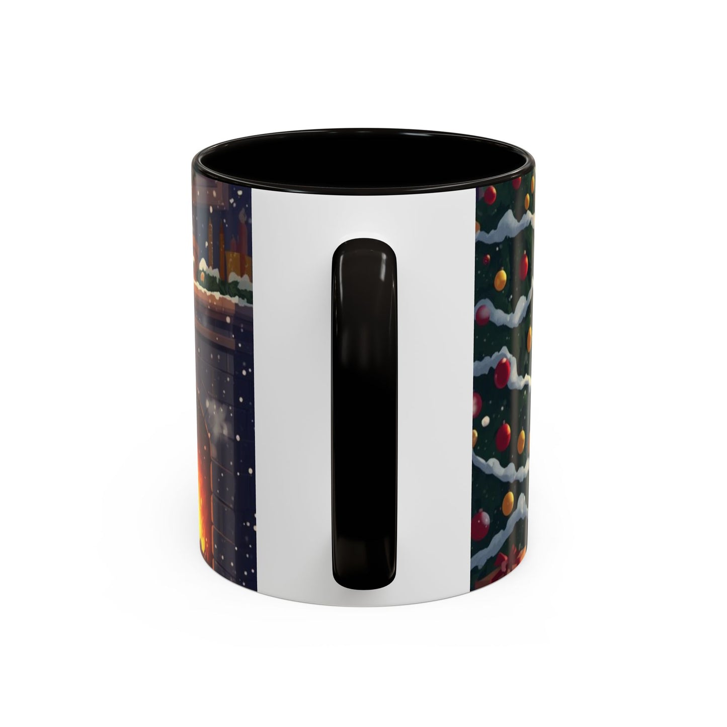 Broken Crayons Collection Holiday Fireplace Coffee Mug — Cozy Winter Scene 11oz/15oz