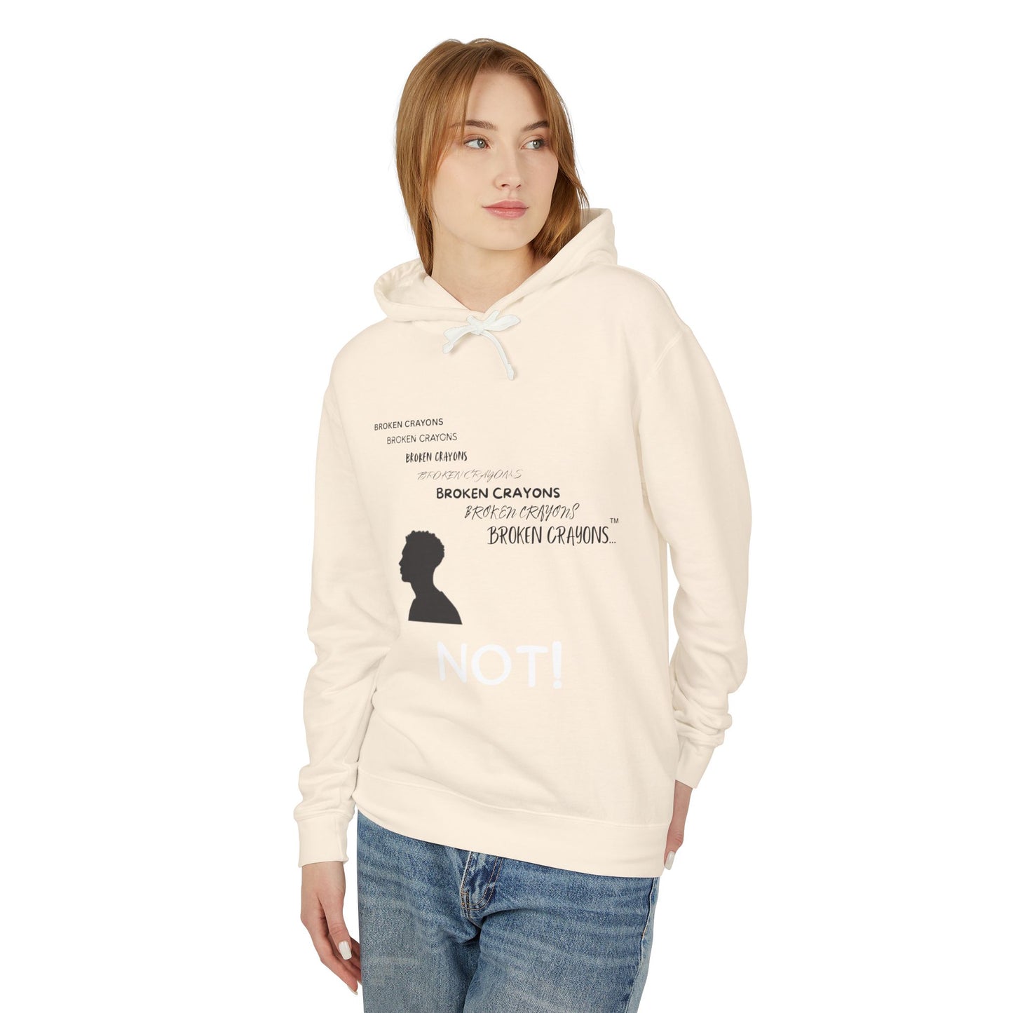 Broken Crayons™ “NOT!” Statement Hoodie – Empowerment Apparel for Men