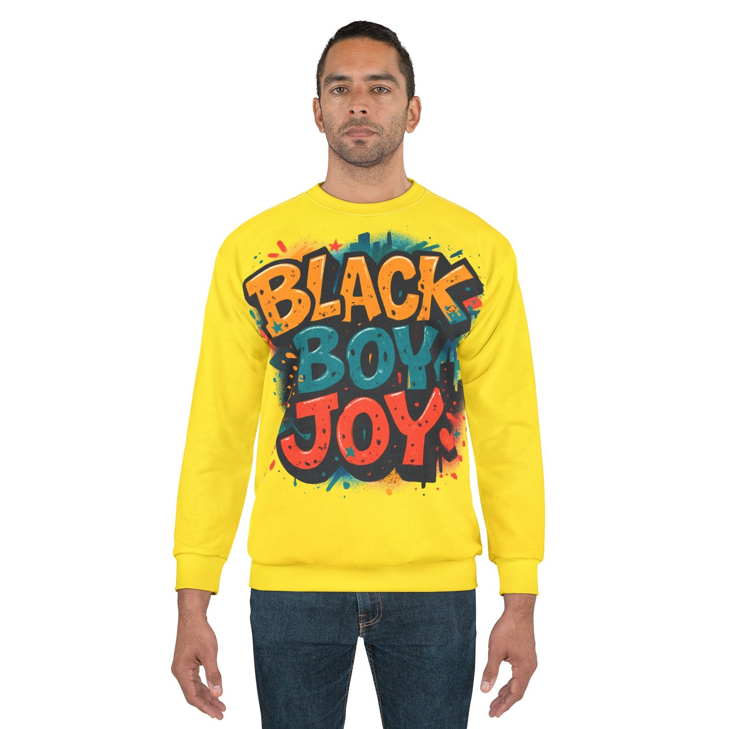 Broken Crayons Collection Joyful Unisex Sweatshirt - Celebrate Black Joy, Vibrant Art,
