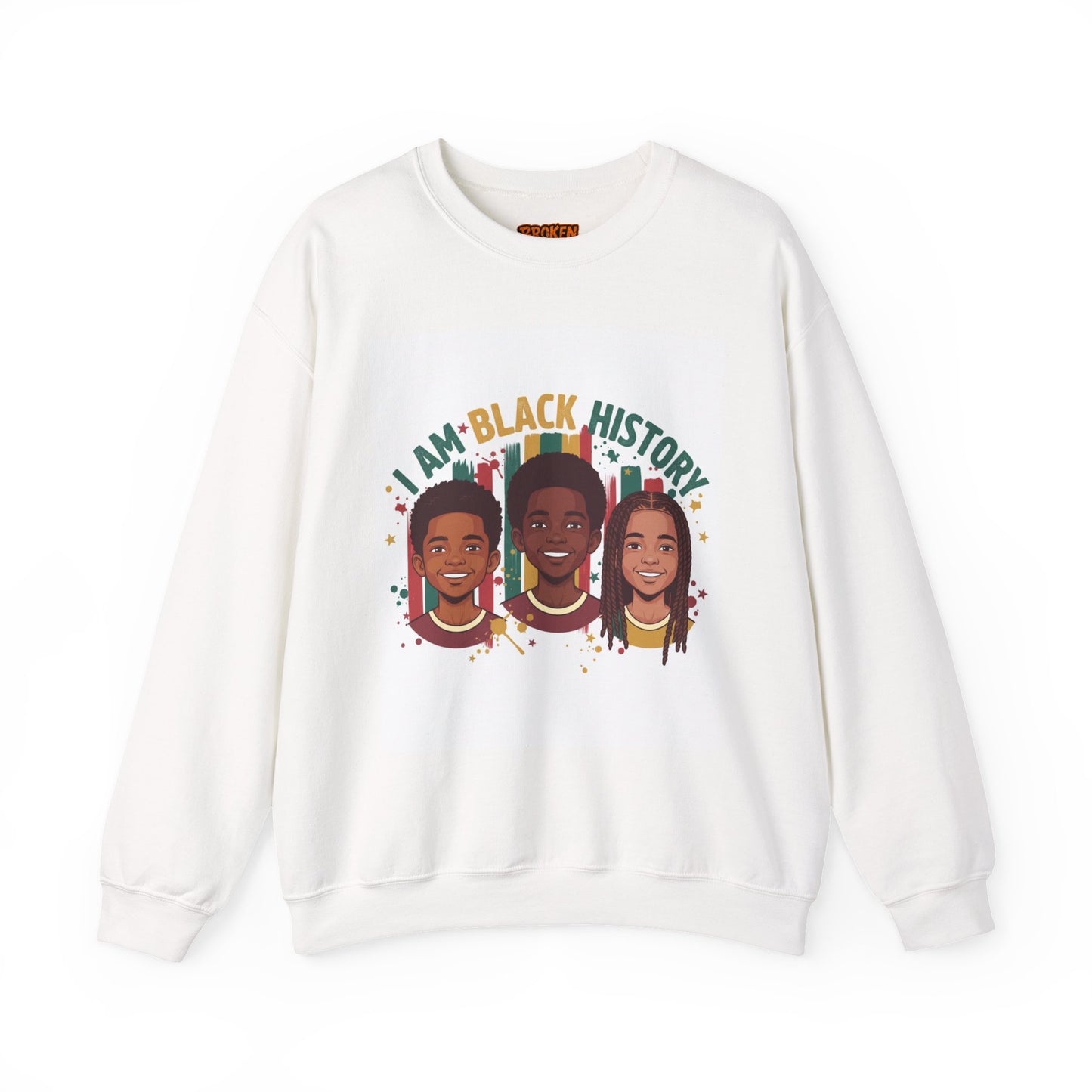 Black History Crewneck Sweatshirt — "I Am Black History" Graphic