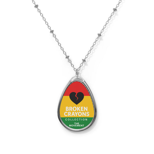 Broken Crayons Collection™ Oval Necklace | Pan-African Heart | THE MOVEMENT