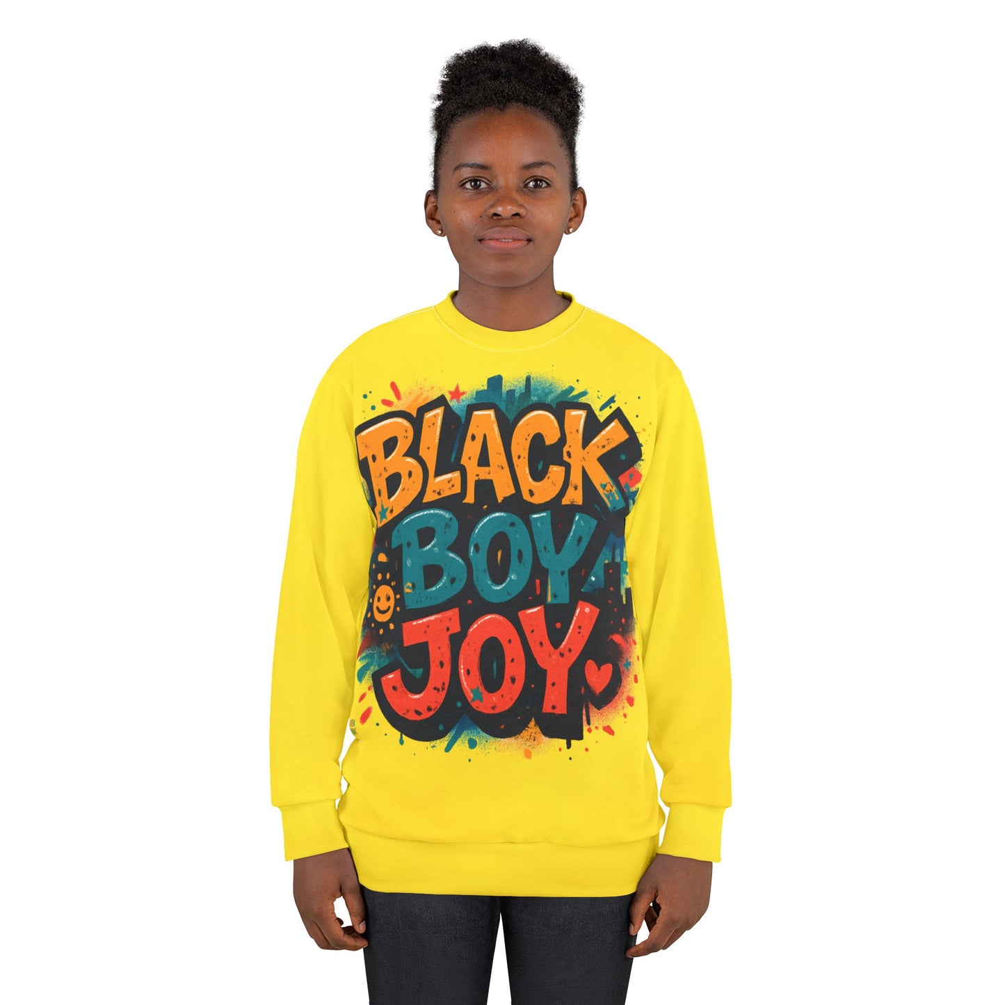 Broken Crayons Collection Joyful Unisex Sweatshirt - Celebrate Black Joy, Vibrant Art,