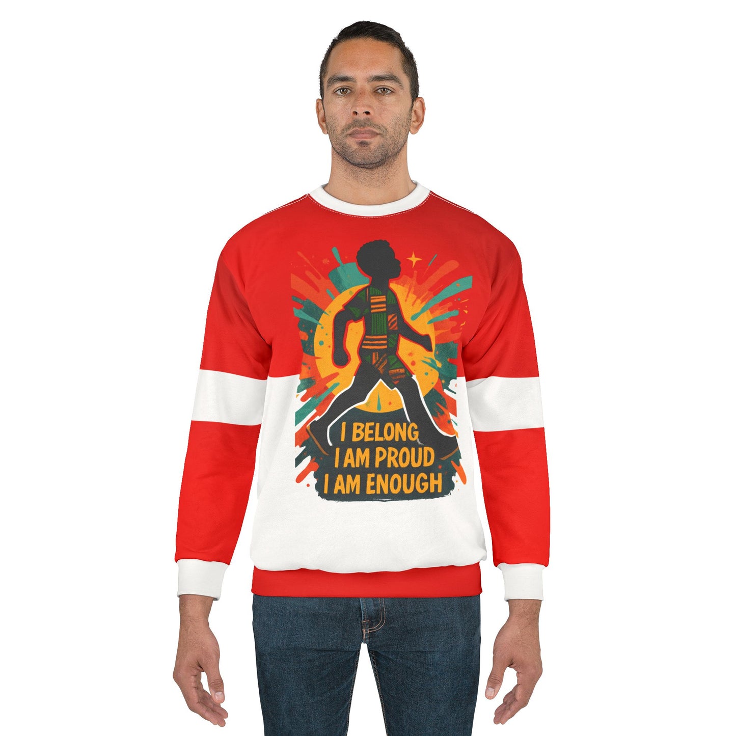 Broken crayons Collection Empowering Unisex Sweatshirt, Celebrate Diversity, I Belong I Am Proud,  Bold Statement Apparel