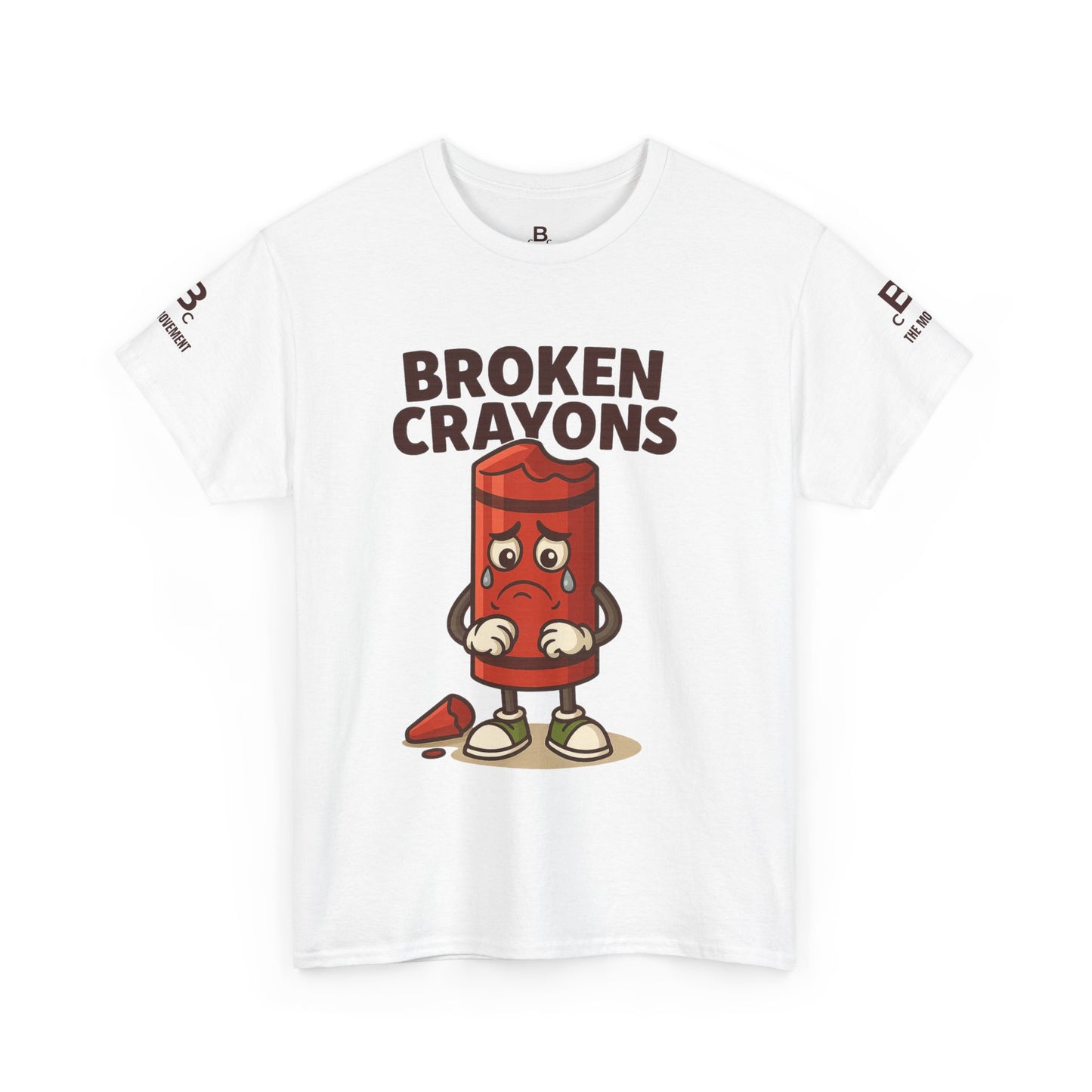 Broken Crayons Unisex Heavy Cotton Tee - Educational Graphic T-Shirt, Gift for Teachers, Kids Apparel, Fun Learning Shirt, Back to School