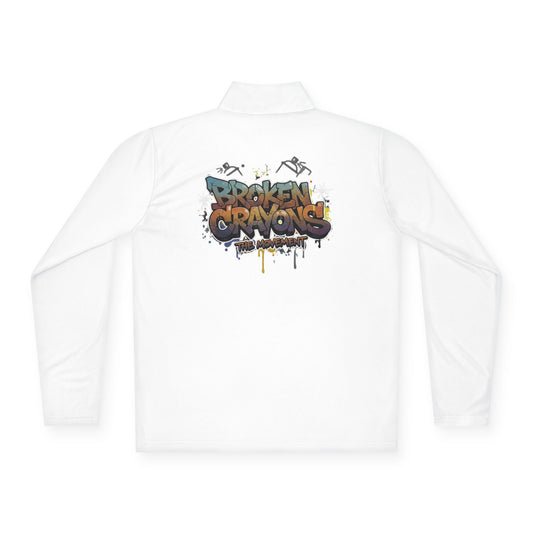 Broken Crayons Collection™ Graffiti Quarter-Zip Pullover – Urban Streetwear, Motivational & Comfortable Fit