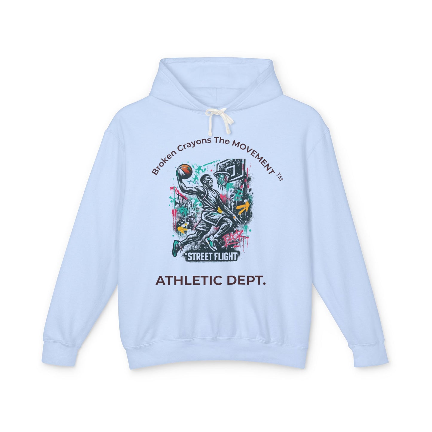 Broken Crayons Collection"Street Flight" Urban Graffiti Basketball Hoodie | Unisex Sweatshirt