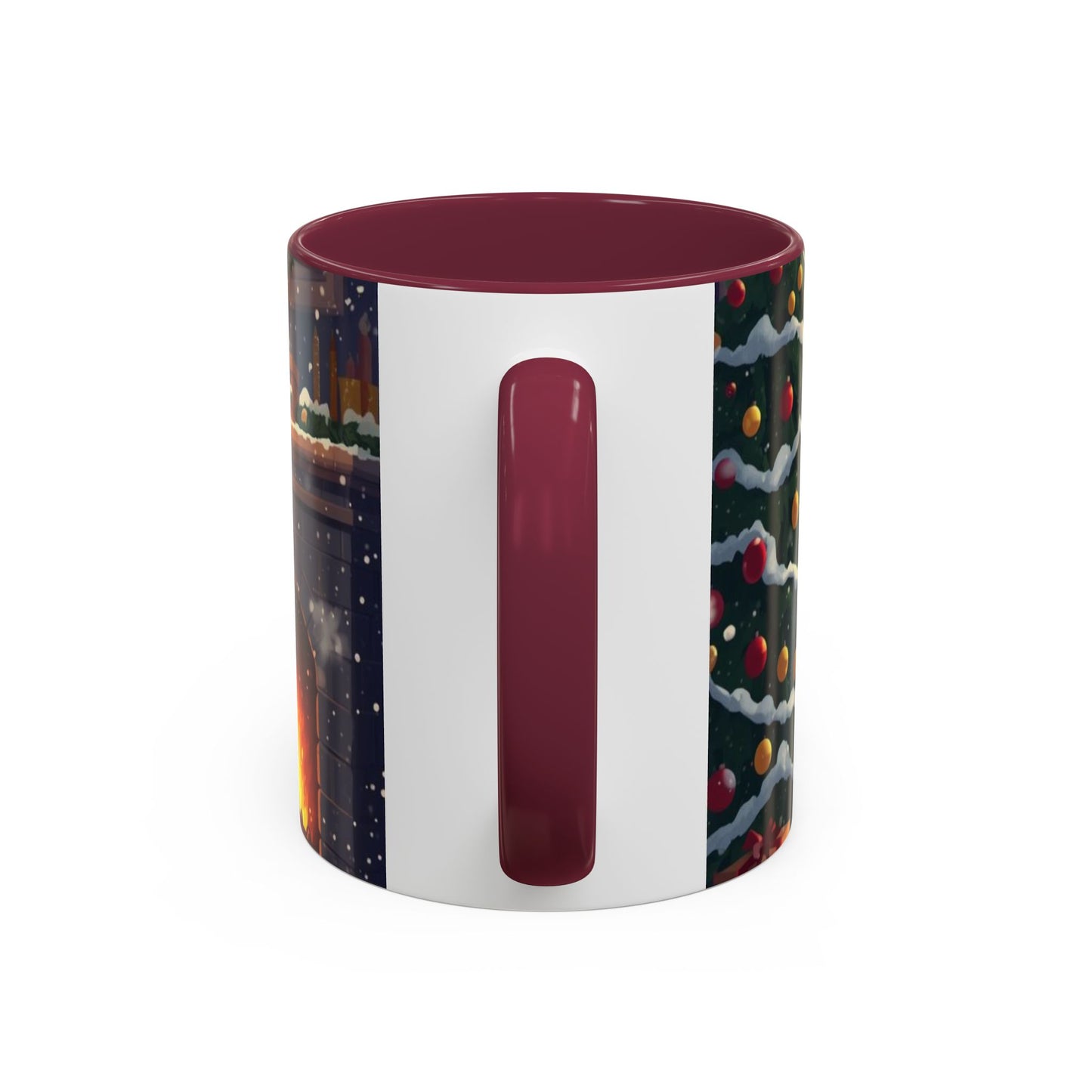 Broken Crayons Collection Holiday Fireplace Coffee Mug — Cozy Winter Scene 11oz/15oz