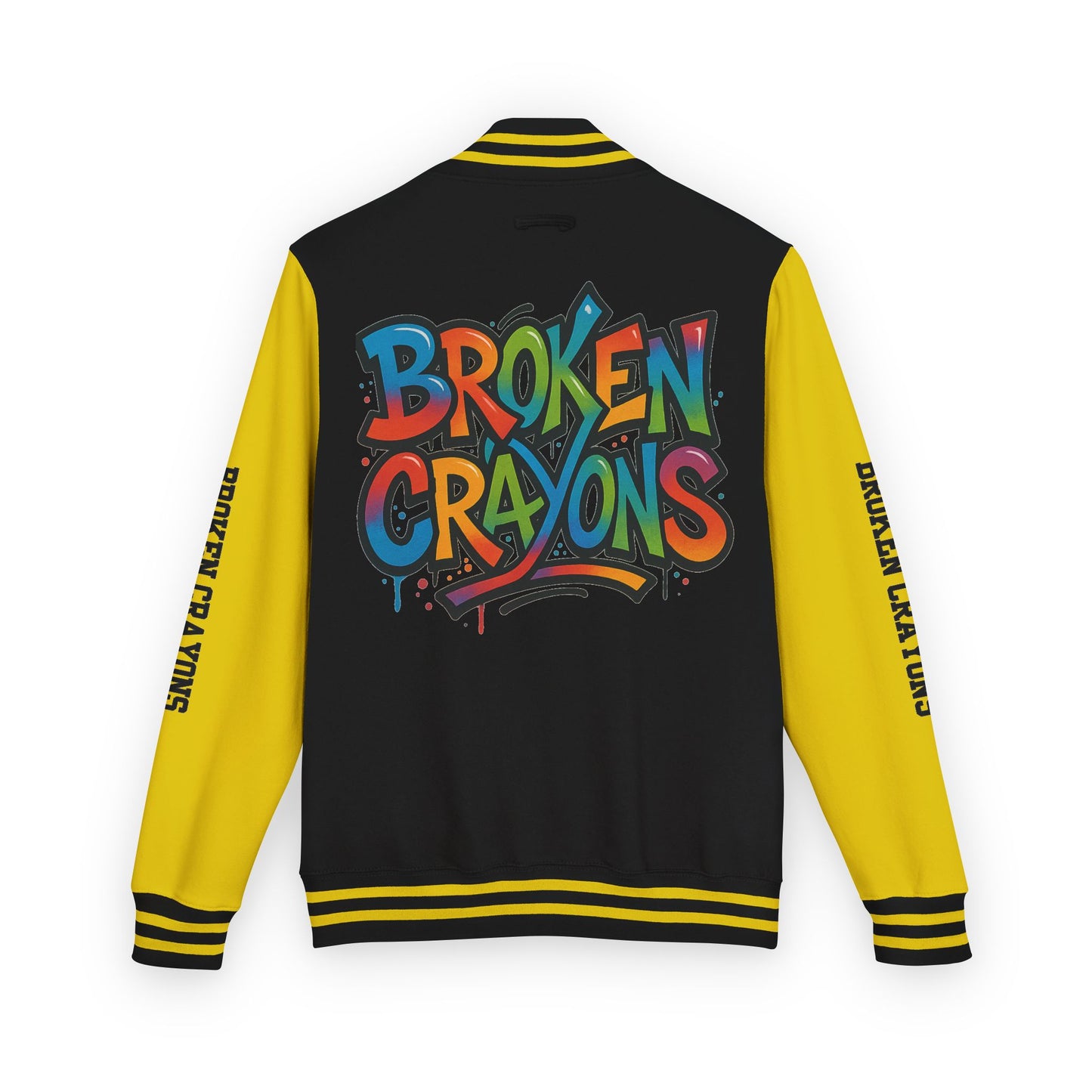 Vibrant Letterman Jacket for Creative Souls, Unisex Varsity Jacket, Trendy Outerwear, Graffiti Style Jacket, Statement Piece for [...]
