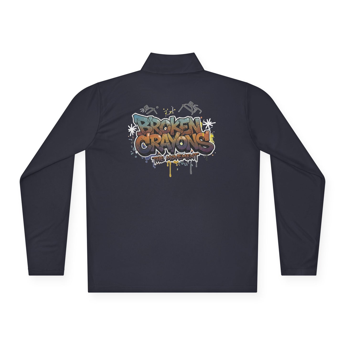 Broken Crayons Collection™ Graffiti Quarter-Zip Pullover – Urban Streetwear, Motivational & Comfortable Fit