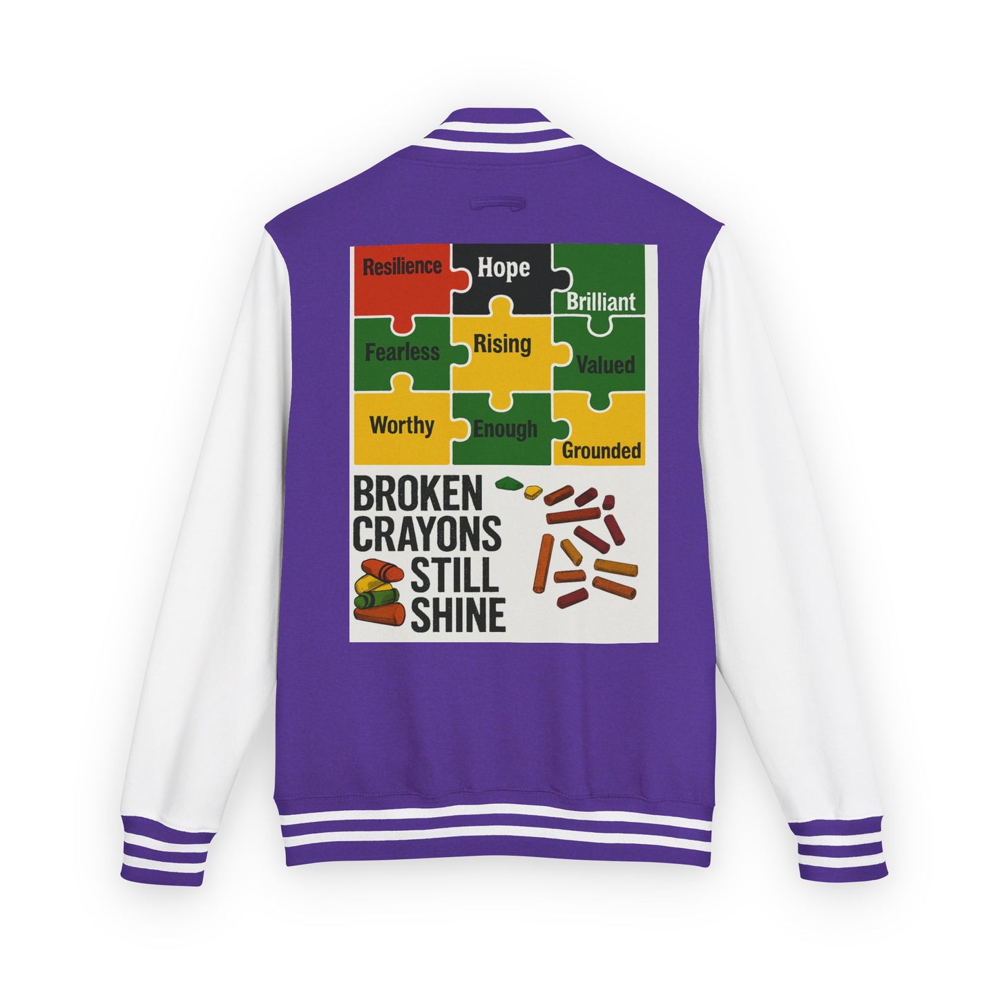 Unisex Inspirational Letterman Jacket, Resilience Hope Style, Motivational Apparel, Gifts for Friends, Casual Wear, College Spirit Wear