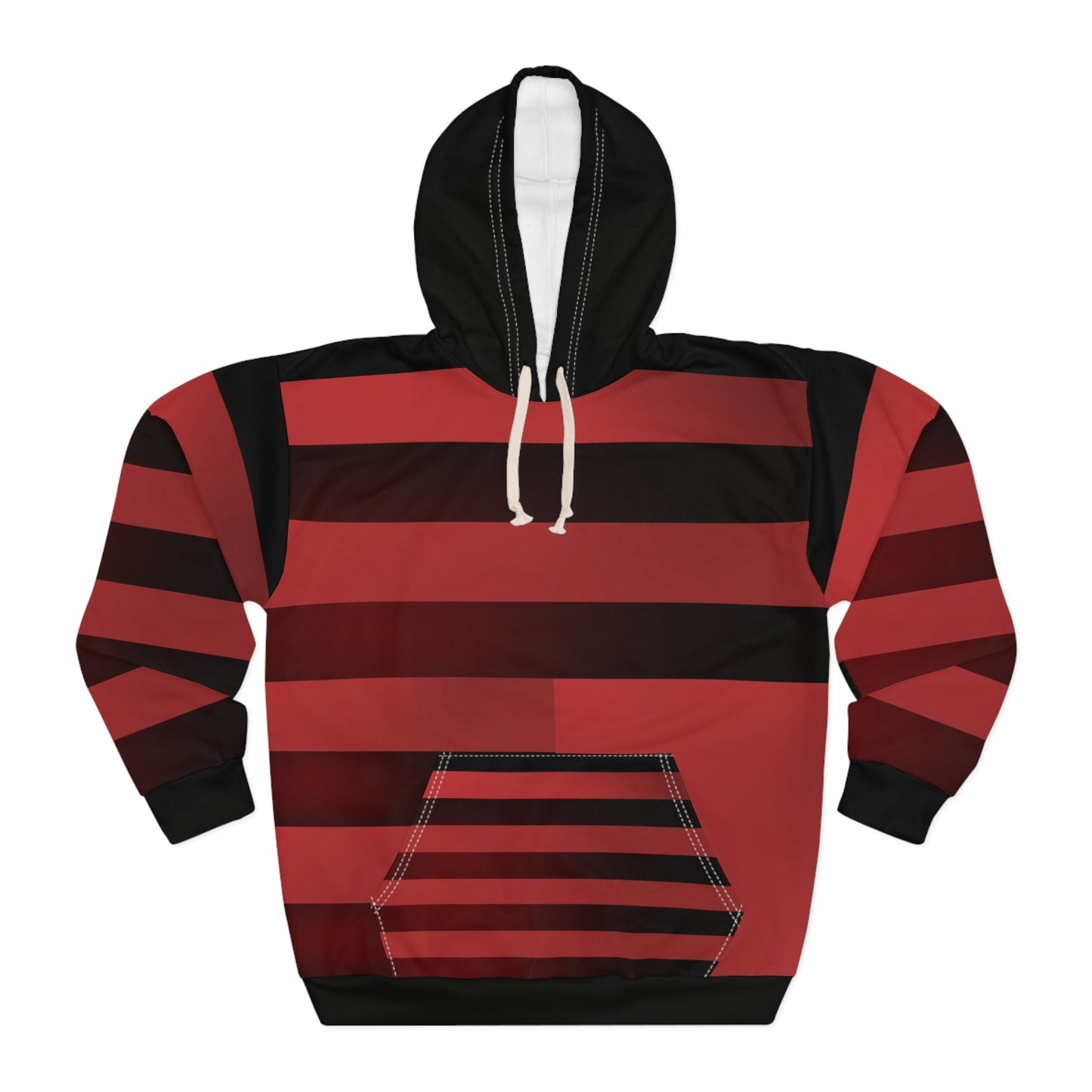 Broken Crayons Collection Red & Black Striped Hoodie — 'COLD' Graphic Pullover
