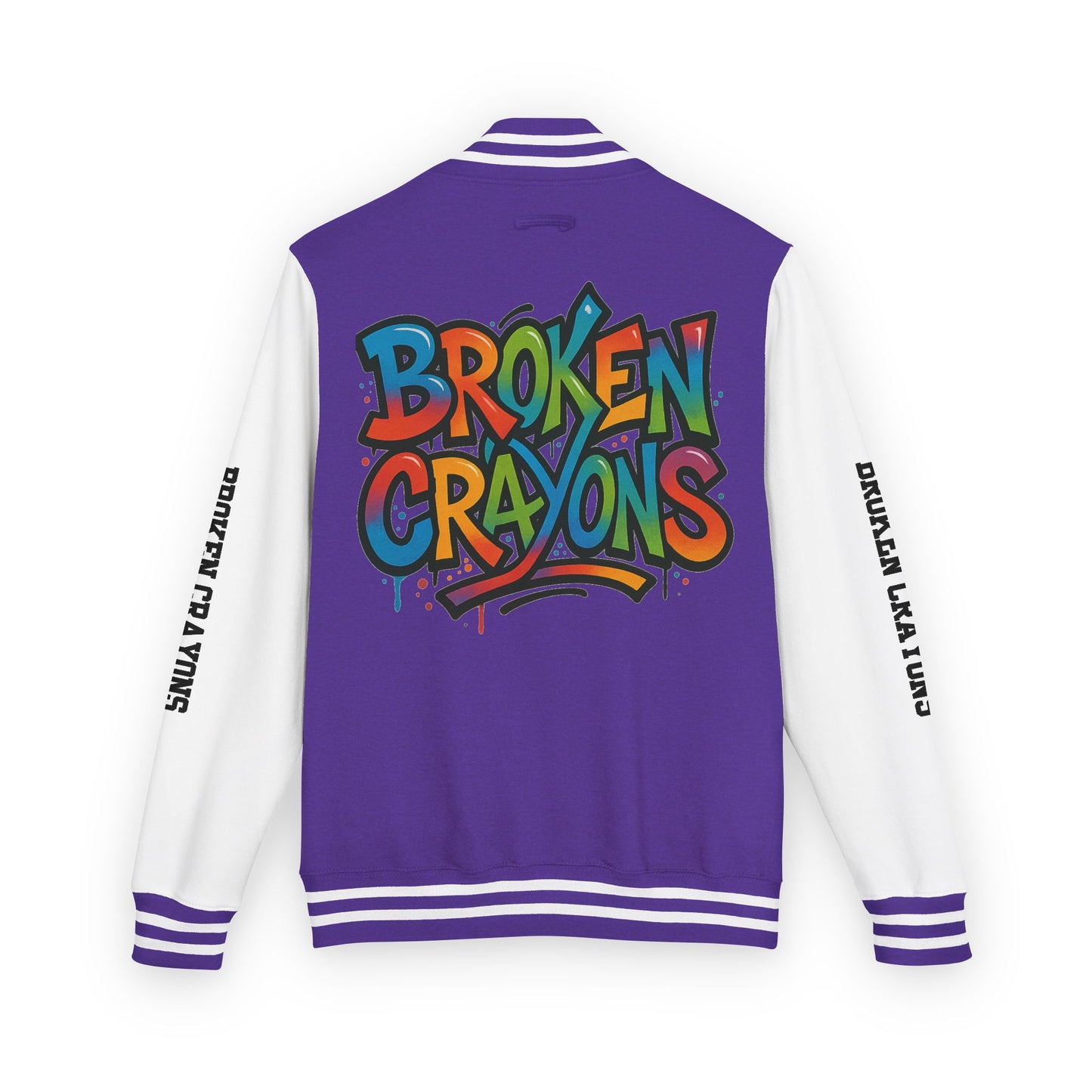 Vibrant Letterman Jacket for Creative Souls, Unisex Varsity Jacket, Trendy Outerwear, Graffiti Style Jacket, Statement Piece for [...]