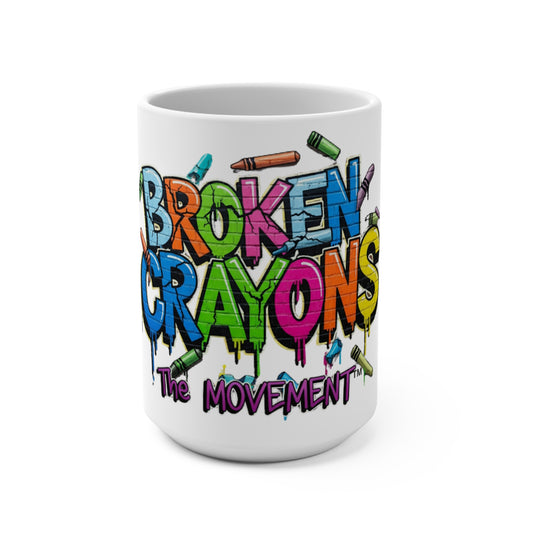 Broken Crayons™ Coffee Mug – Colorful Graffiti Art, Inspirational Drinkware, Motivational Gift