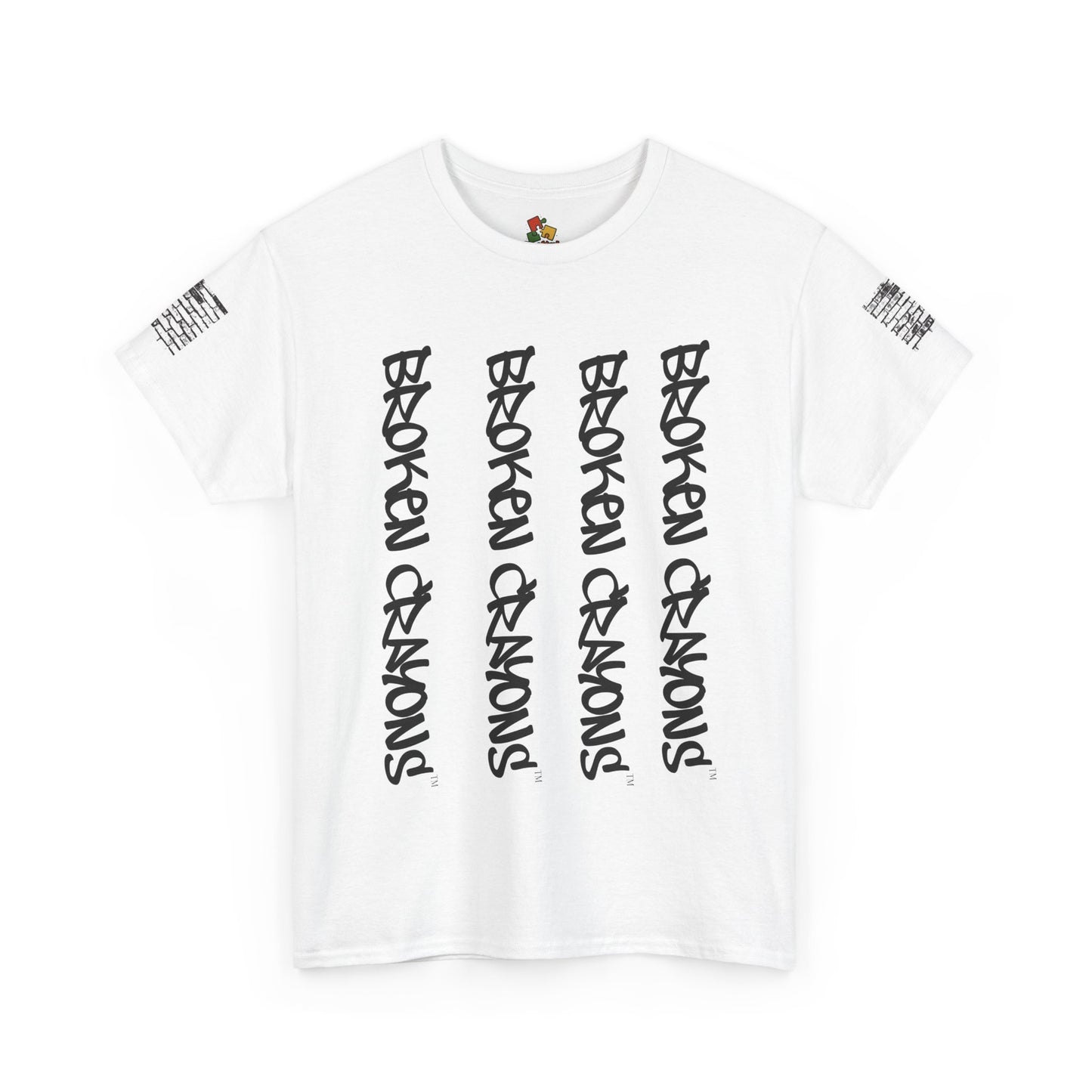 Broken Crayons Graffiti Tee – Stacked Truth. Raw Identity.
