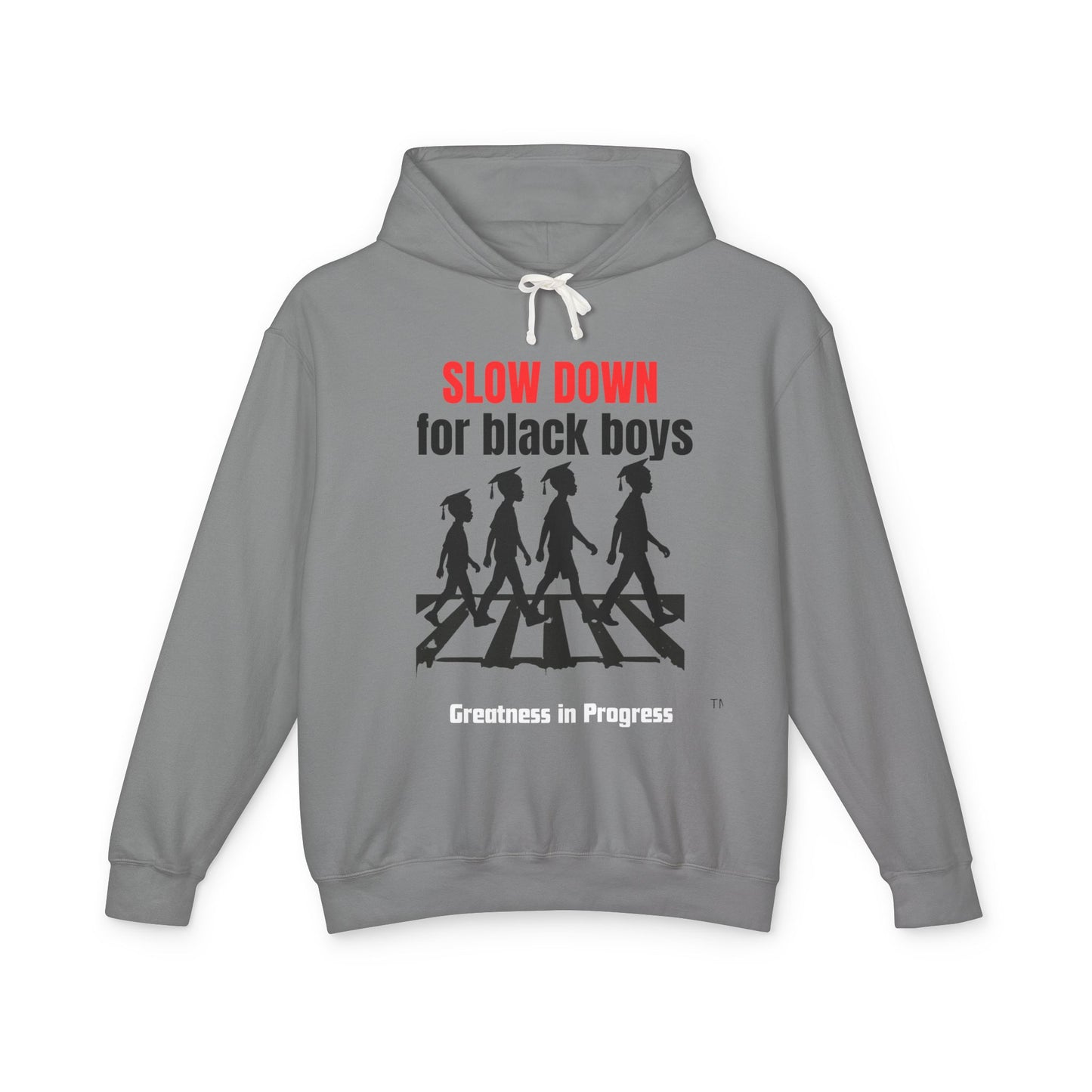 Unisex Lightweight Hooded Sweatshirt - "Slow Down for Black Boys" Hoodie, Awareness Apparel, Gift for Activists, Statement Sweatshirt, [...]