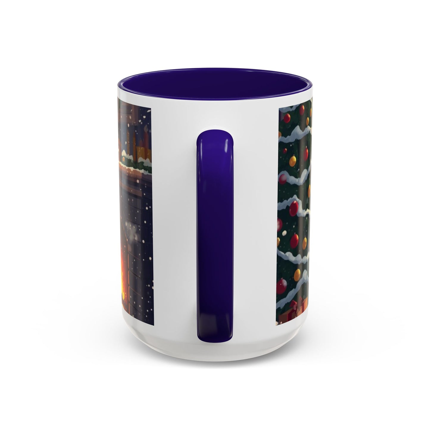 Broken Crayons Collection Holiday Fireplace Coffee Mug — Cozy Winter Scene 11oz/15oz