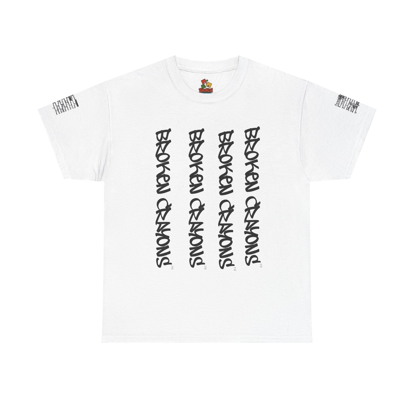 Broken Crayons Graffiti Tee – Stacked Truth. Raw Identity.