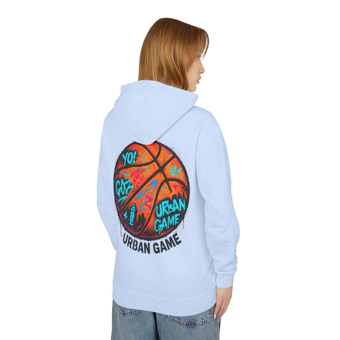 Broken Crayons Collection"Street Flight" Urban Graffiti Basketball Hoodie | Unisex Sweatshirt