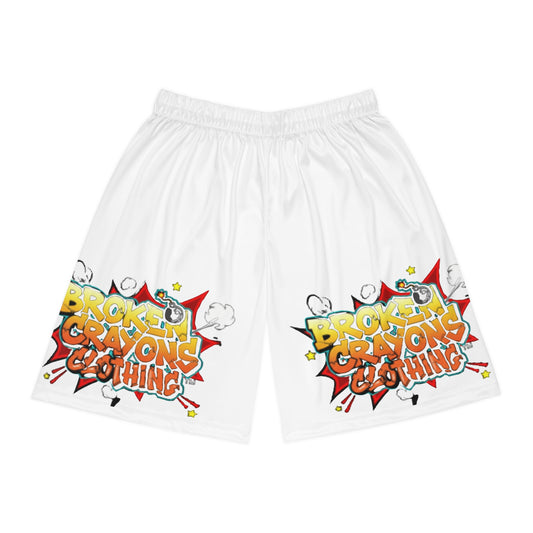 Bold Broken Crayons™ Graffiti Basketball Shorts – Streetwear Style, Athletic Comfort, Summer Essential