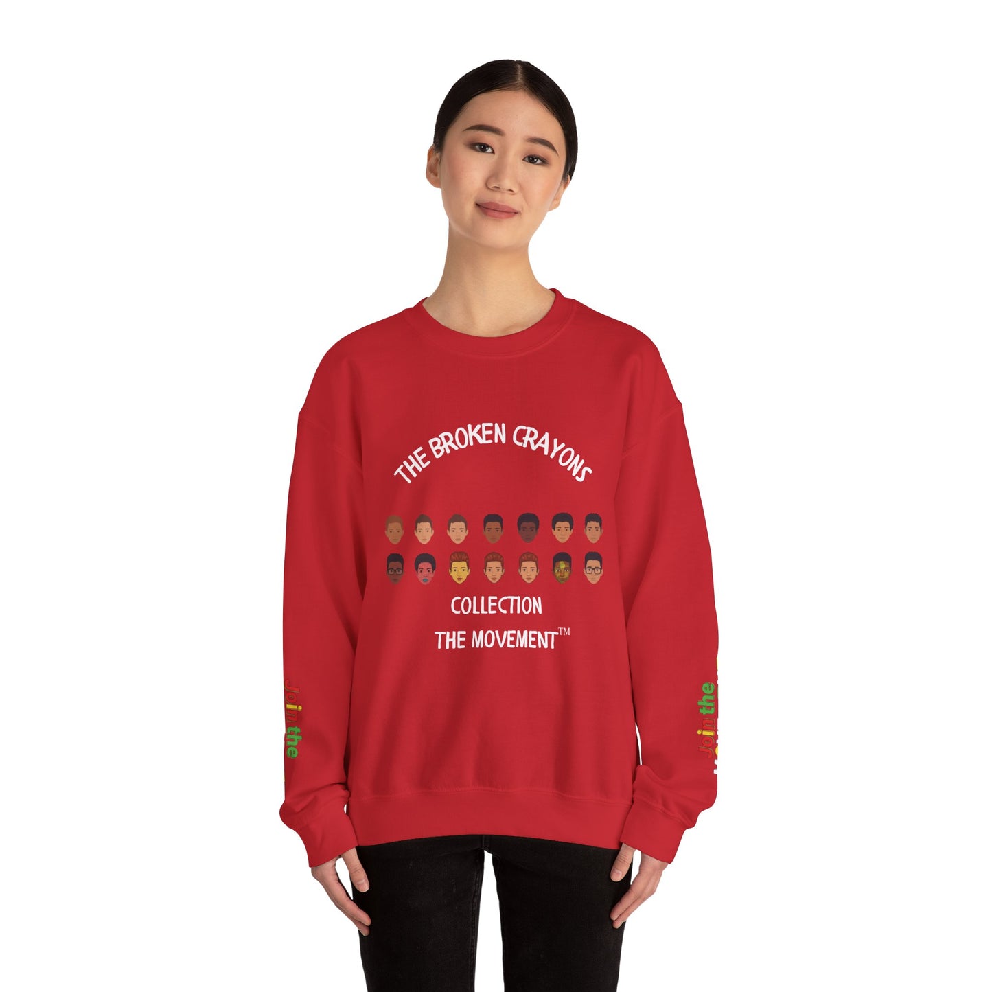 The Broken Crayons Collection - Join The Movement Sweatshirt | Diverse Faces & Unity Apparel"