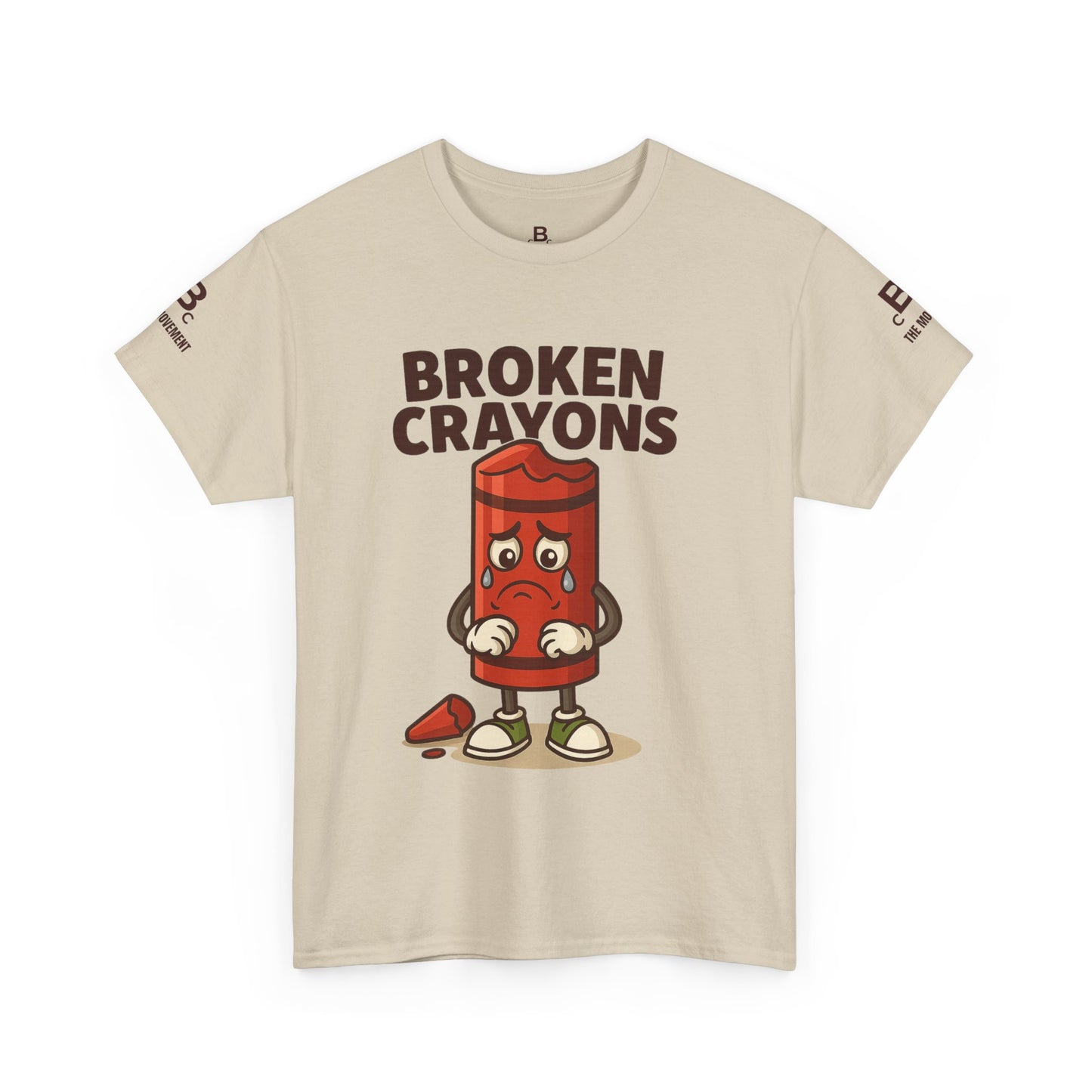 Broken Crayons Unisex Heavy Cotton Tee - Educational Graphic T-Shirt, Gift for Teachers, Kids Apparel, Fun Learning Shirt, Back to School