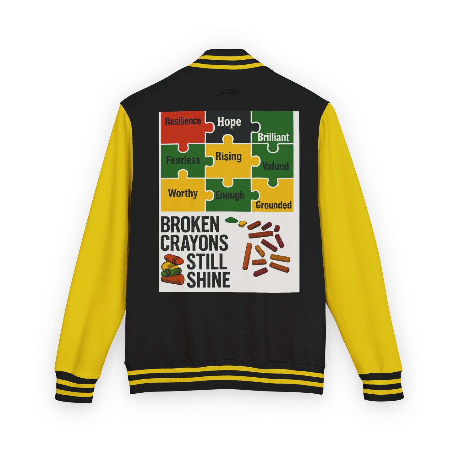 Unisex Inspirational Letterman Jacket, Resilience Hope Style, Motivational Apparel, Gifts for Friends, Casual Wear, College Spirit Wear