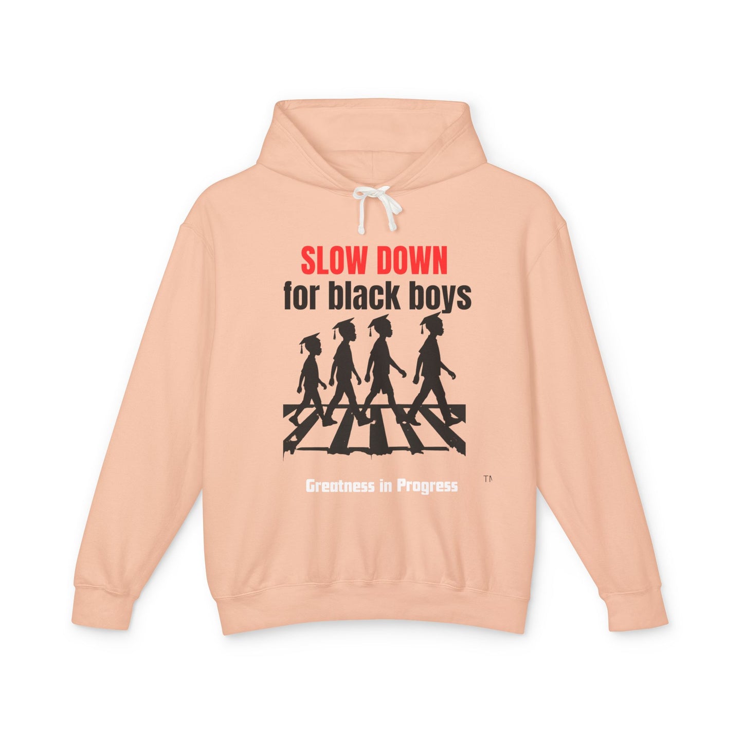 Unisex Lightweight Hooded Sweatshirt - "Slow Down for Black Boys" Hoodie, Awareness Apparel, Gift for Activists, Statement Sweatshirt, [...]