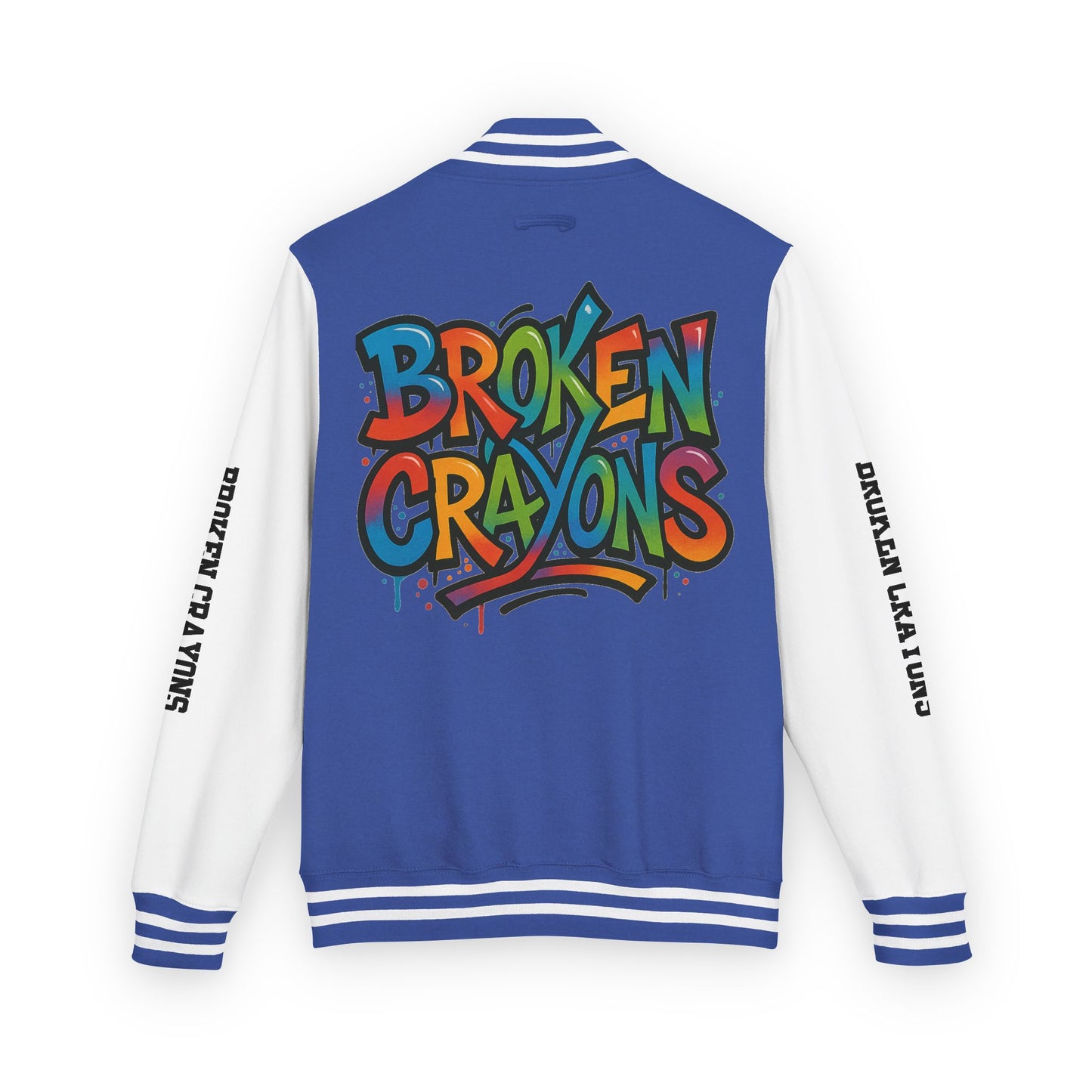 Vibrant Letterman Jacket for Creative Souls, Unisex Varsity Jacket, Trendy Outerwear, Graffiti Style Jacket, Statement Piece for [...]