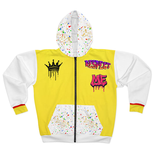 Broken Crayons Bold Graphic Zip Hoodie, Unisex Hoodie, Streetwear Fashion