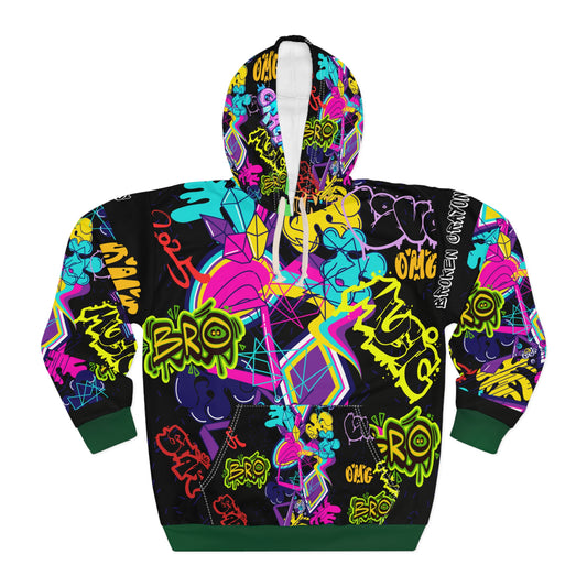 Broken Crayons Collection Graffiti Streetwear Hoodie – Neon Urban Art