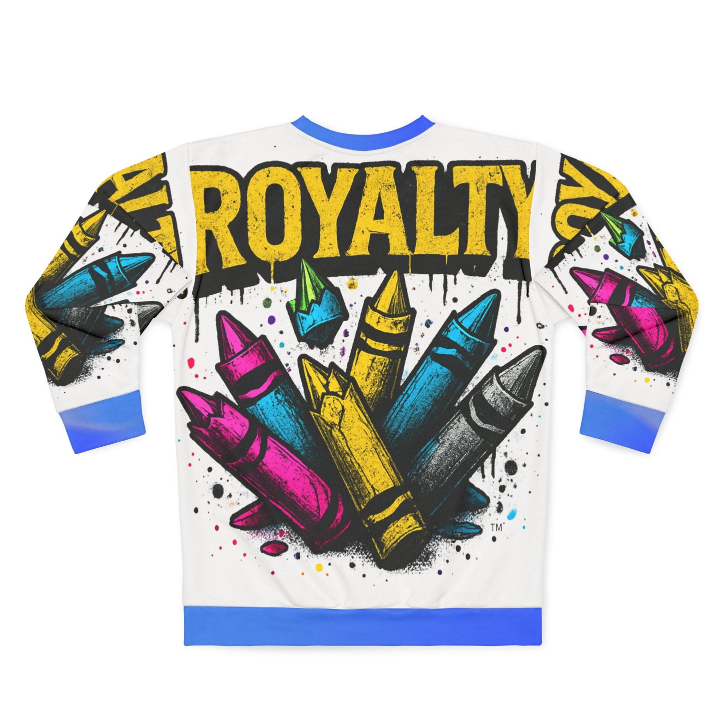 Broken Crayons Collection Royalty Sweatshirt – Bold All-Over-Print Artist Crewneck Unisex
