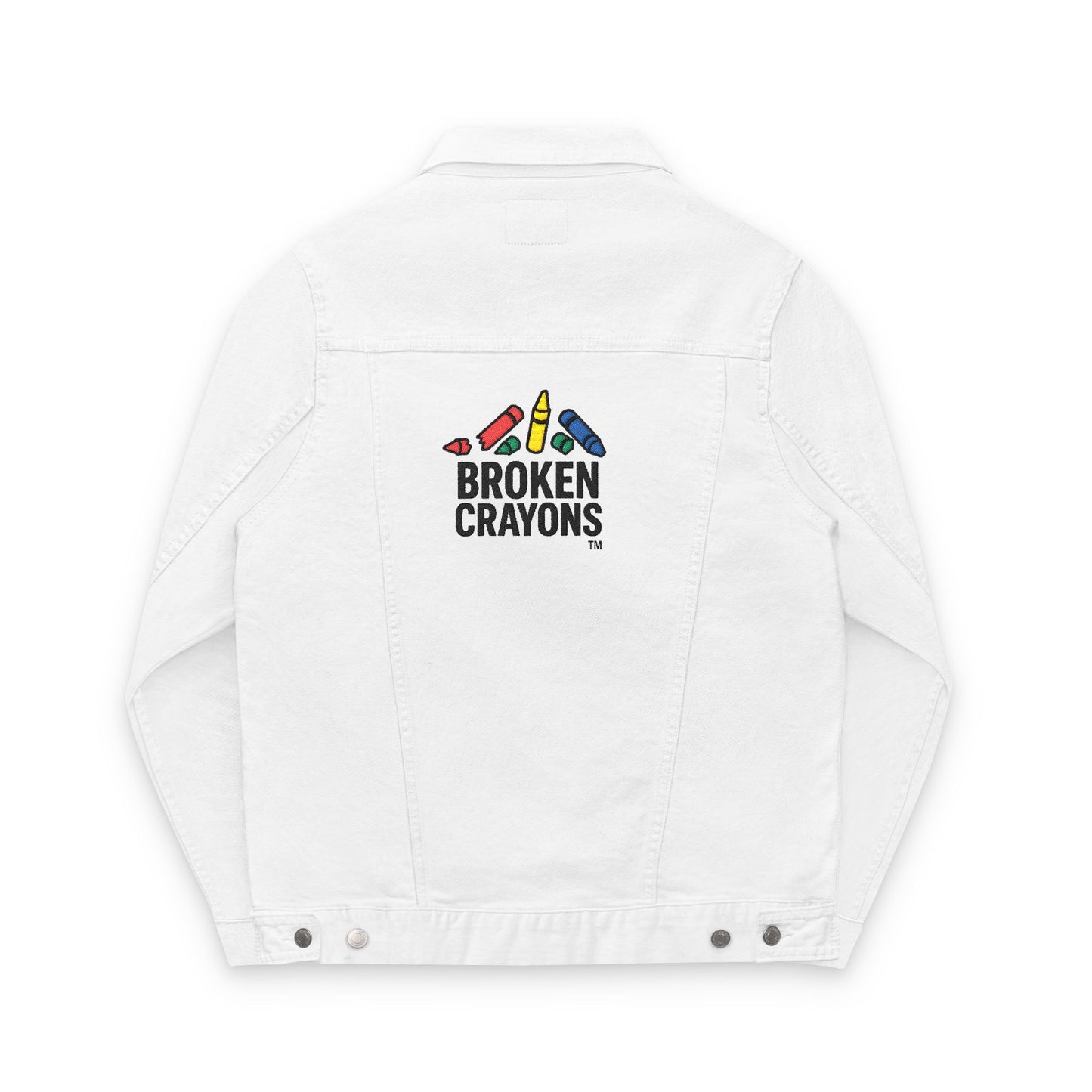 Broken Crayons™ Denim Jacket – Bold Statement Piece for Boys of Color