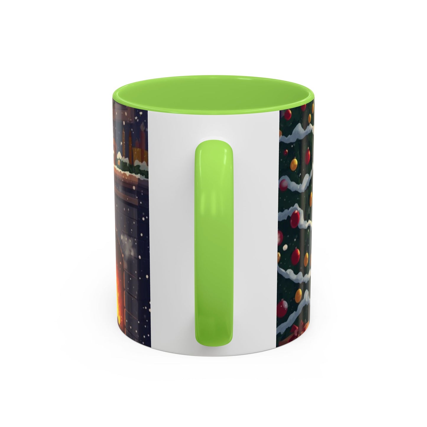 Broken Crayons Collection Holiday Fireplace Coffee Mug — Cozy Winter Scene 11oz/15oz