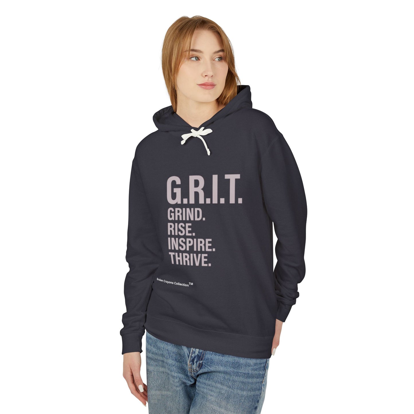 G.R.I.T. Hoodie – Grind. Rise. Inspire. Thrive. | Broken Crayons Collection™ Empowerment Apparel