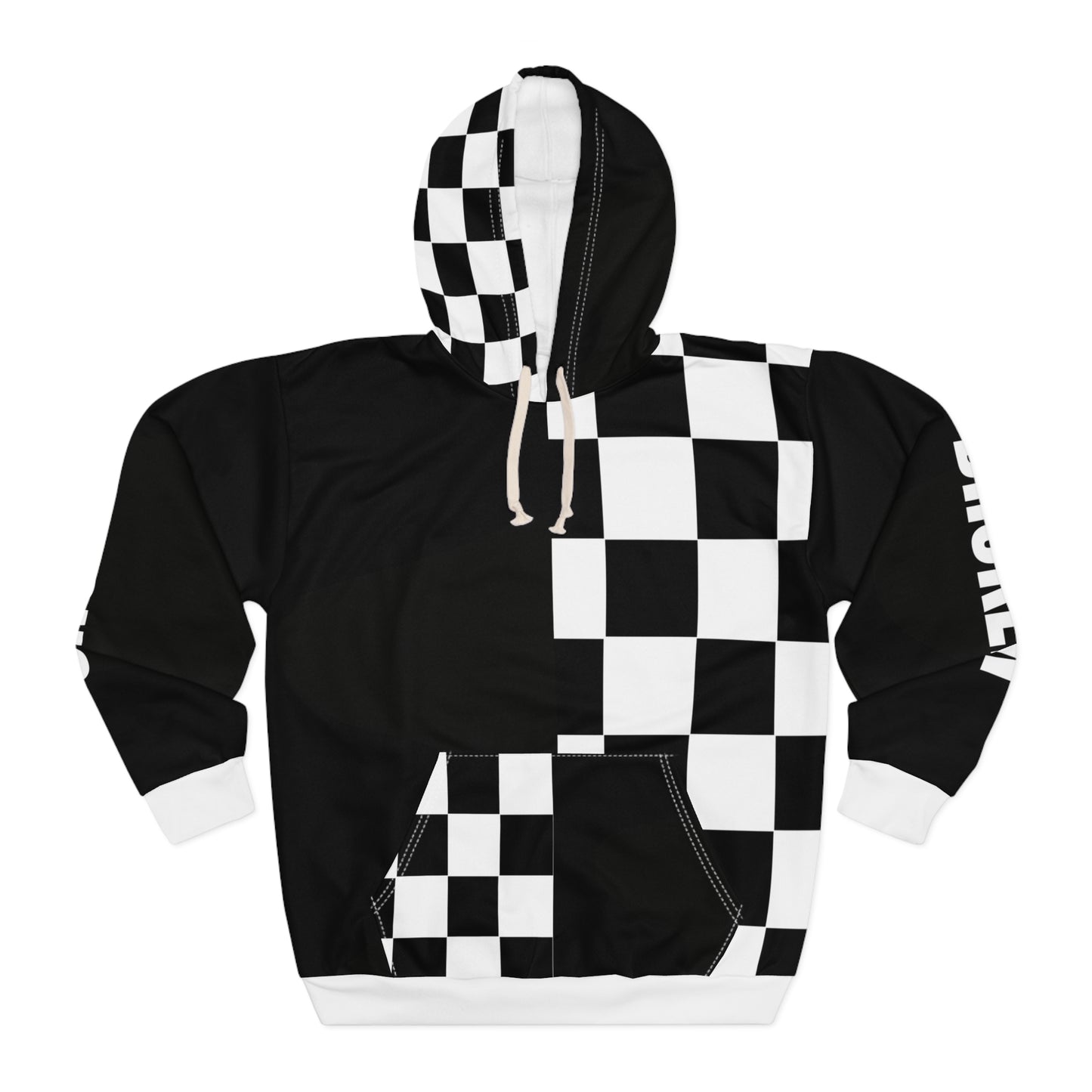 Broken Crayons Collection Trendy Checkerboard Hoodie, Unisex Pullover, Fashion Statement,