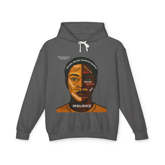 Resilience Hoodie – Split Face Design with Social Justice Messaging | Broken Crayons the MOVEMENT