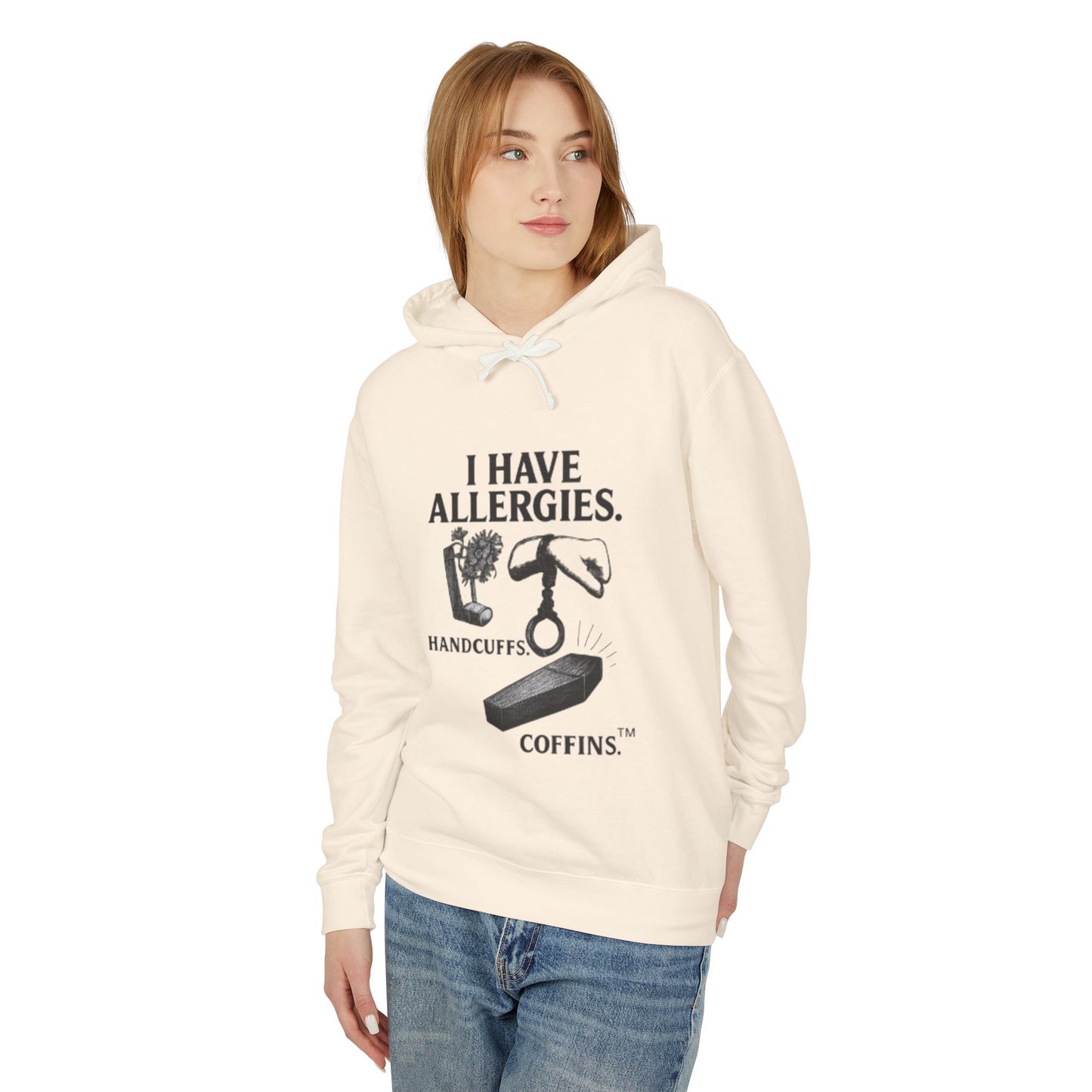 Broken Crayons Hoodie – “I HAVE ALLERGIES.” | Bold Statement on Justice & Identity