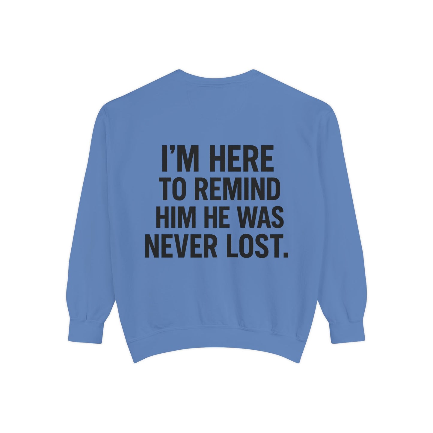 I’m Not Here to Save Him Coral Sweatshirt – Empowerment Apparel for Mentors & Movement Builders