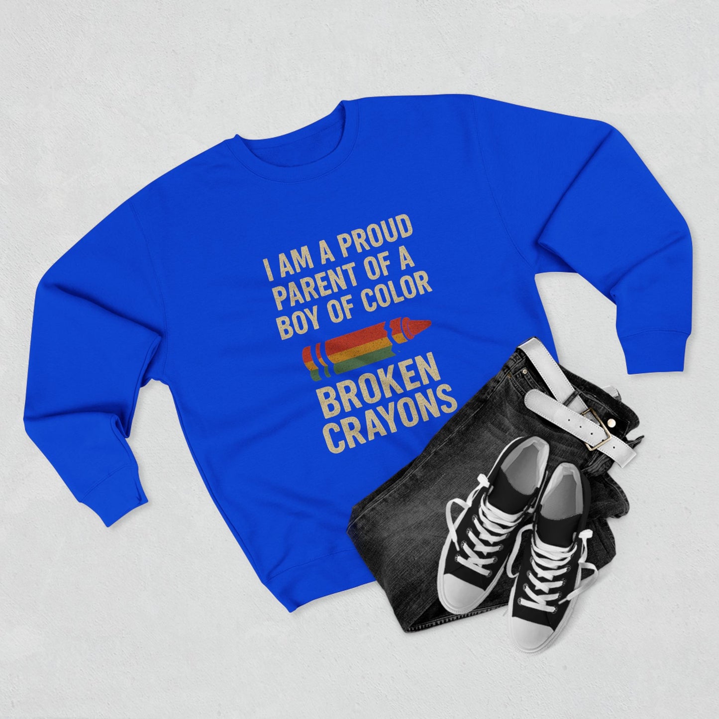 Proud Parent Sweatshirt, Unisex Crewneck Sweater, Unique Gift, Kid's Pride Apparel, Colorful Family Love, Warmth and Comfort