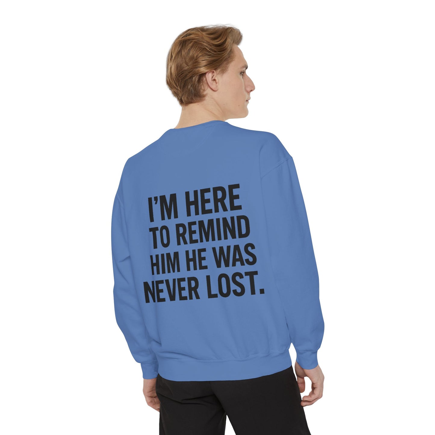 I’m Not Here to Save Him Coral Sweatshirt – Empowerment Apparel for Mentors & Movement Builders