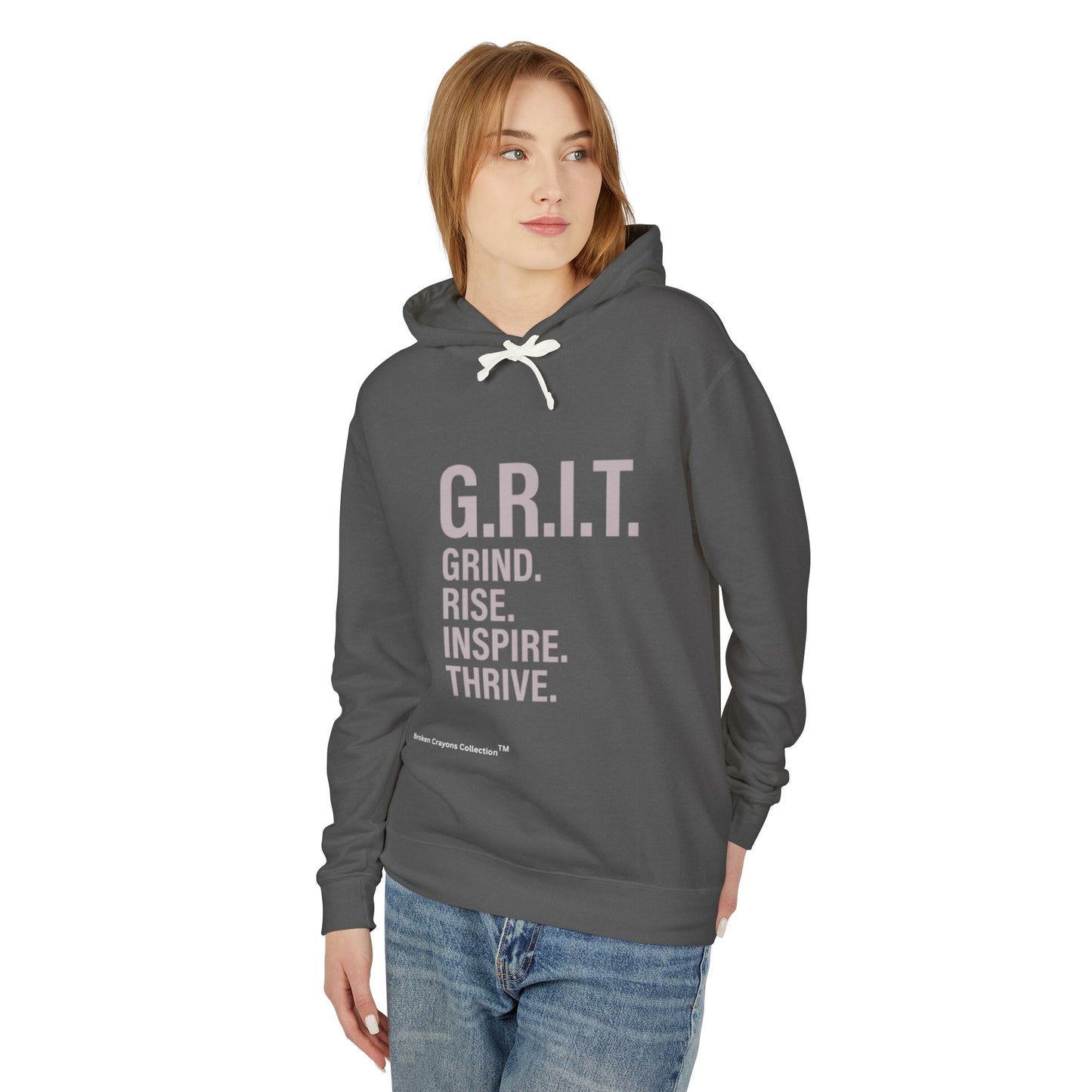 G.R.I.T. Hoodie – Grind. Rise. Inspire. Thrive. | Broken Crayons Collection™ Empowerment Apparel