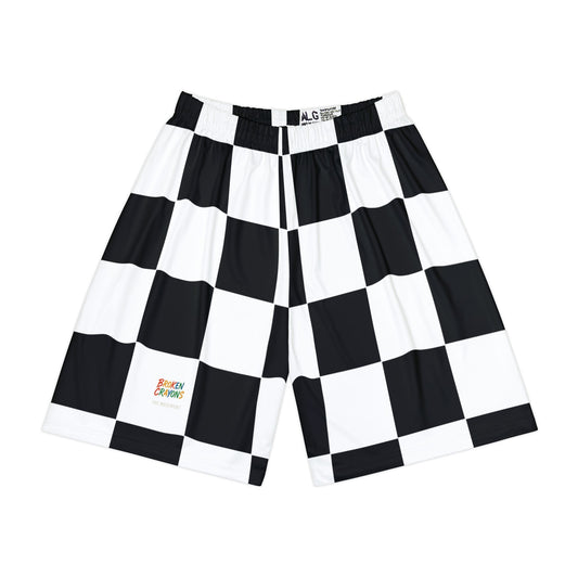 Men’s Sports Shorts - Stylish Checkered Pattern for Active Lifestyle, Perfect for Workouts, Beach Days, Gifts, or Sports Events