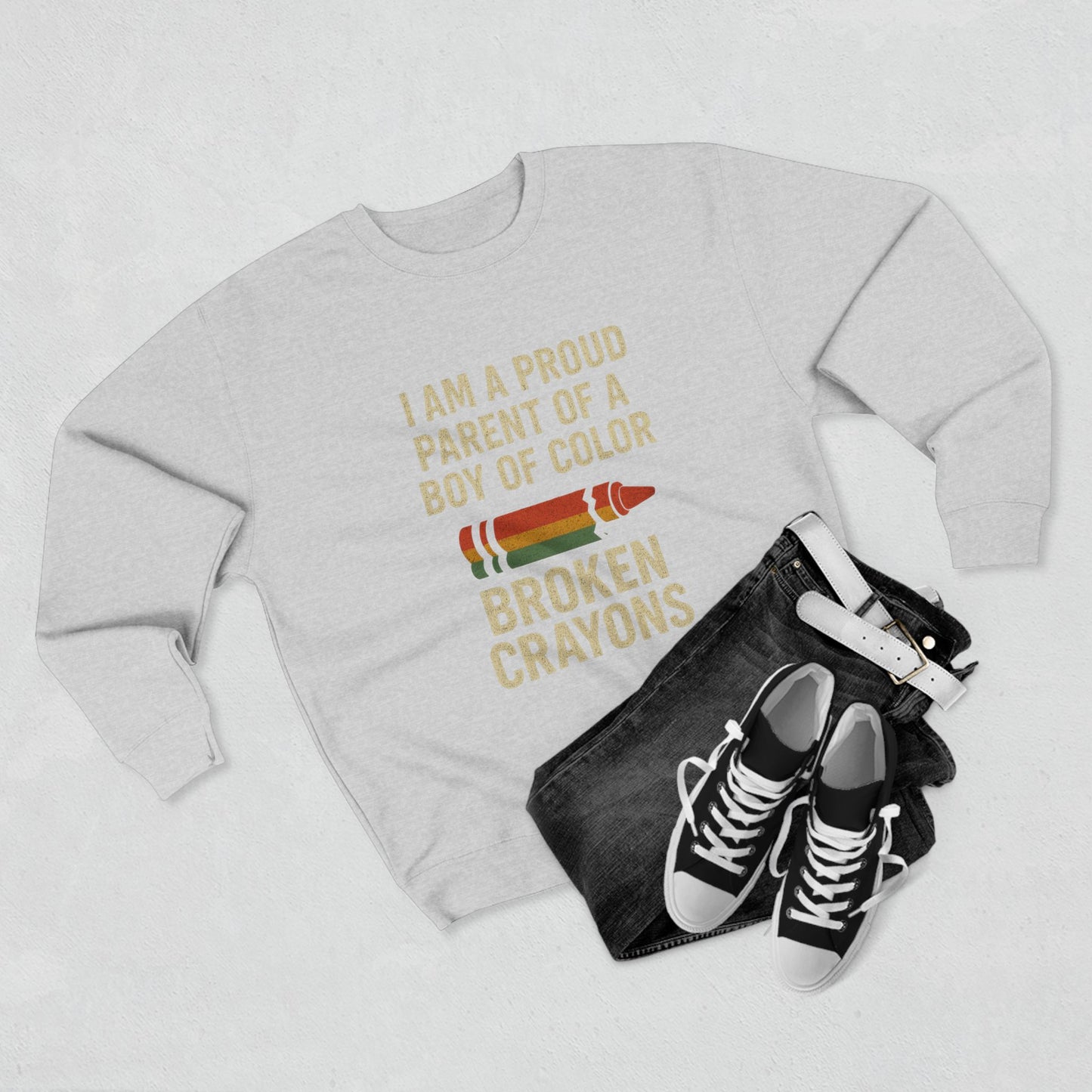 Proud Parent Sweatshirt, Unisex Crewneck Sweater, Unique Gift, Kid's Pride Apparel, Colorful Family Love, Warmth and Comfort