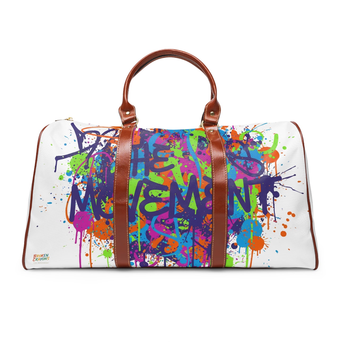 Broken Crayons Collection Stylish Waterproof Travel Bag, Urban Duffel, Graffiti Artwork