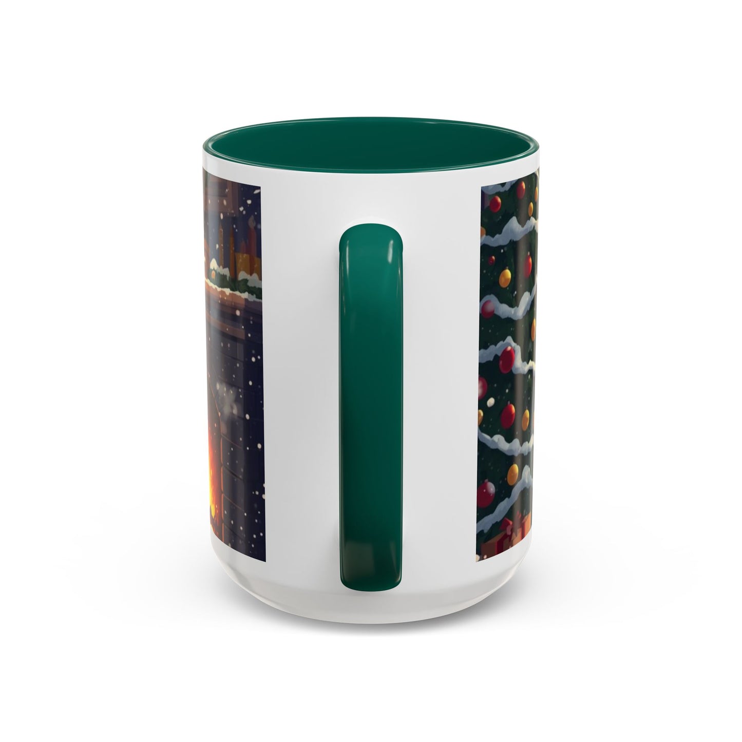 Broken Crayons Collection Holiday Fireplace Coffee Mug — Cozy Winter Scene 11oz/15oz