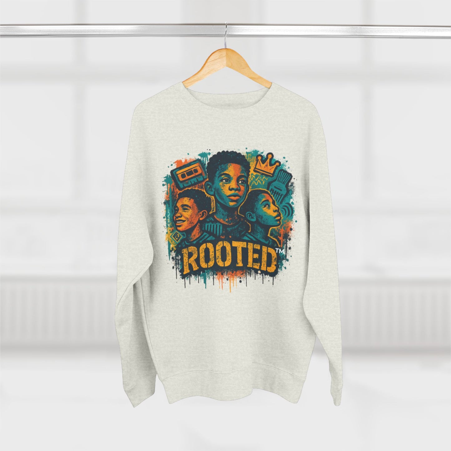 Broken Crayons Collection Rooted Unisex Crewneck Sweatshirt, Cozy Streetwear,  Unique Hoodie, Cultural Expression, Everyday Comfort