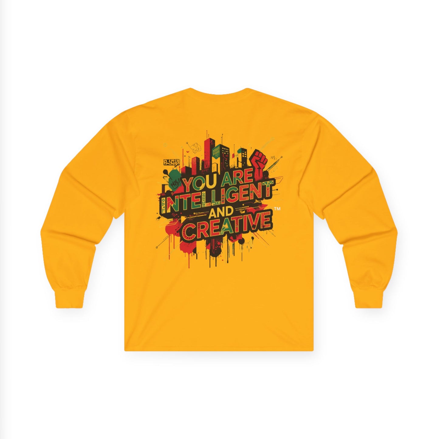 Broken Crayons Collection "You Are Intelligent & Creative" Urban Long Sleeve Tee