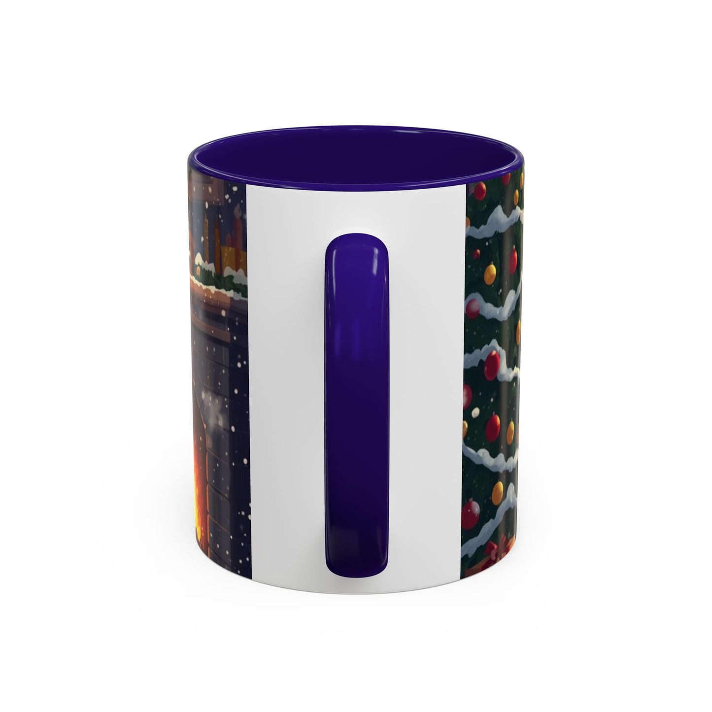 Broken Crayons Collection Holiday Fireplace Coffee Mug — Cozy Winter Scene 11oz/15oz